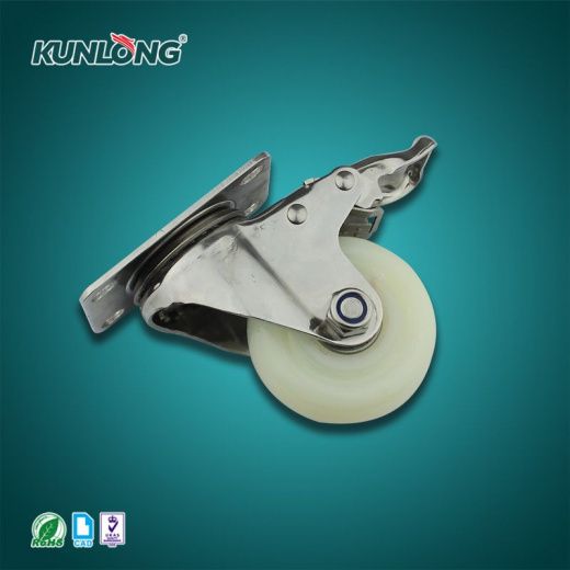 SK6-ZZ75108P-S Колесная опора, нержавеющая сталь, полиамид