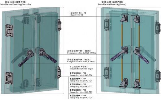SK1-837 Компрессионная ручка, нержавеющая сталь
