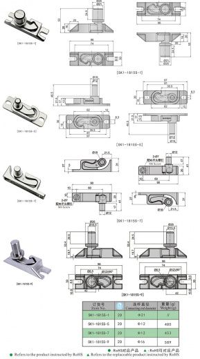 SK1-1895 Ручка с замком встроенная, алюминий