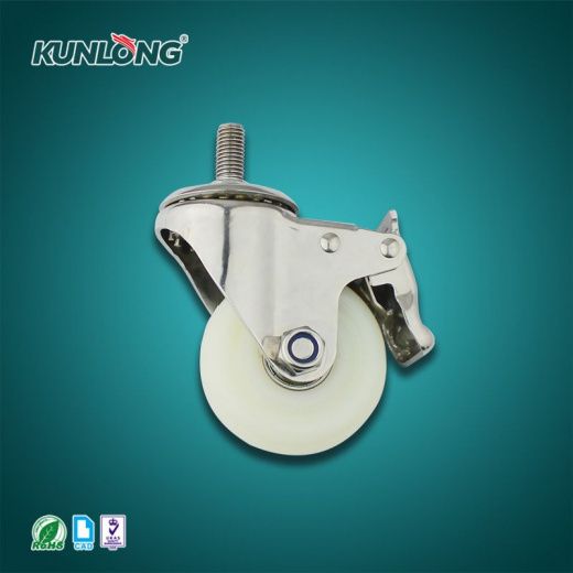 SK6-ZZ75108S-S Колесная опора, нержавеющая сталь, полиамид